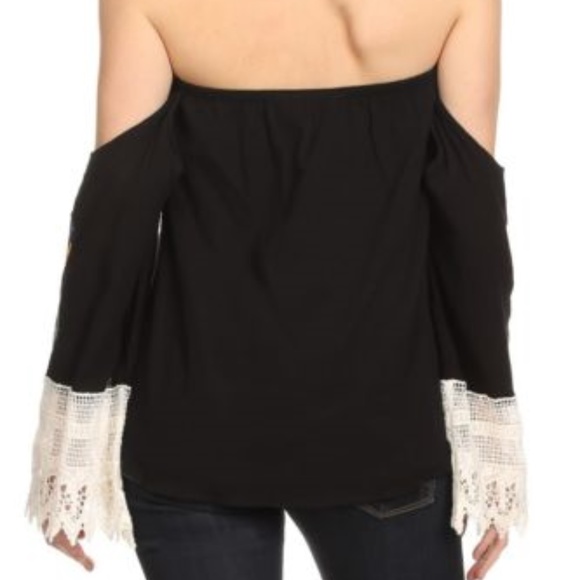 Black Off Shoulder Top - Picture 4 of 4